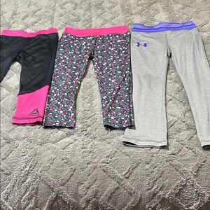 Under Armour Kids' Leggings - Gray and Purple